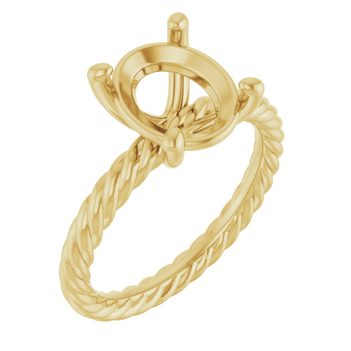 Solitaire Rope Engagement Ring