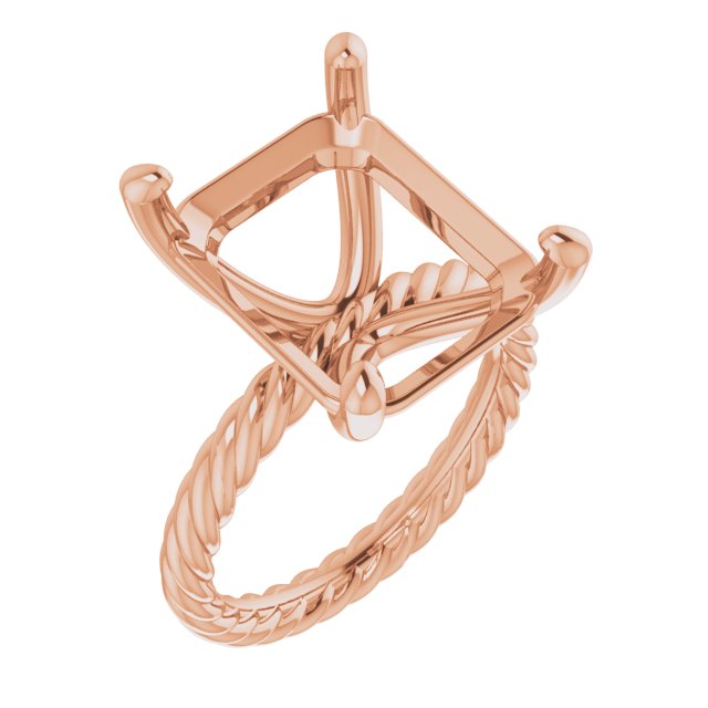 Solitaire Rope Engagement Ring