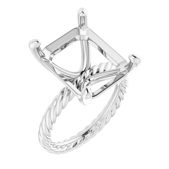 Solitaire Rope Engagement Ring