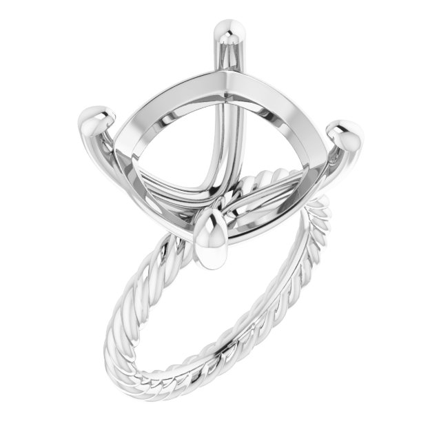 Solitaire Rope Engagement Ring