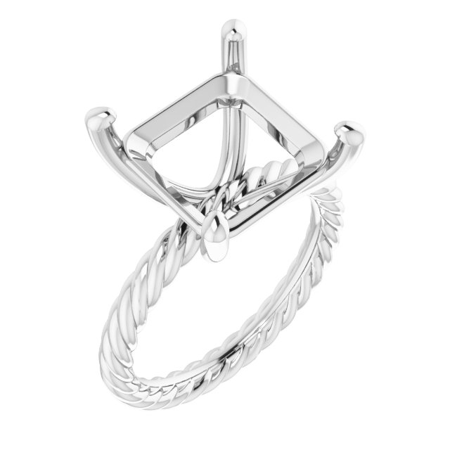 Solitaire Rope Engagement Ring