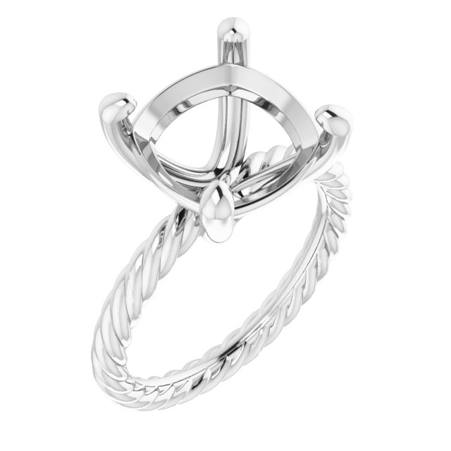 Solitaire Rope Engagement Ring