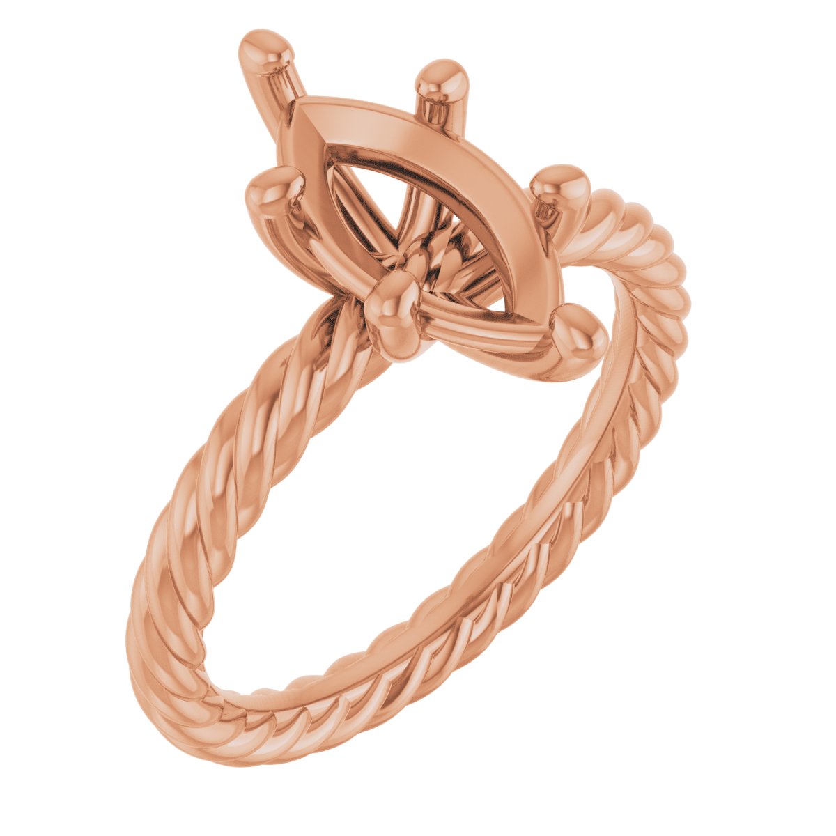 Solitaire Rope Engagement Ring