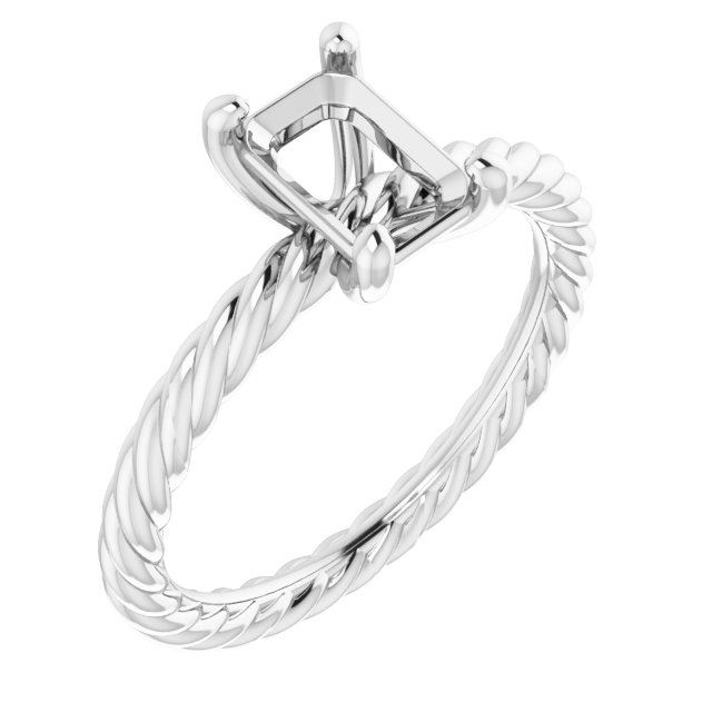 Solitaire Rope Engagement Ring