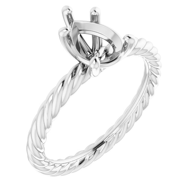 Solitaire Rope Engagement Ring