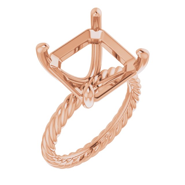 Solitaire Rope Engagement Ring