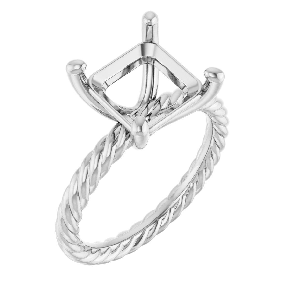 Solitaire Rope Engagement Ring