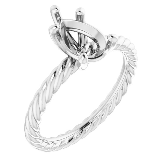 Solitaire Rope Engagement Ring
