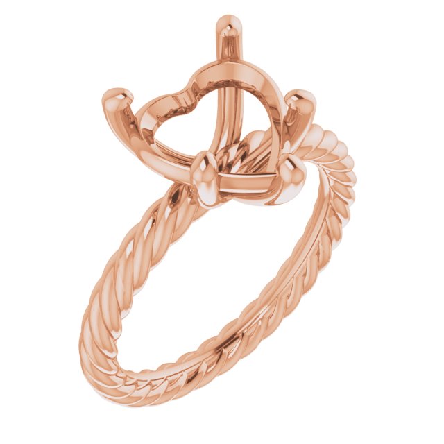 Solitaire Rope Engagement Ring