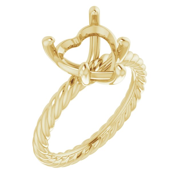 Solitaire Rope Engagement Ring