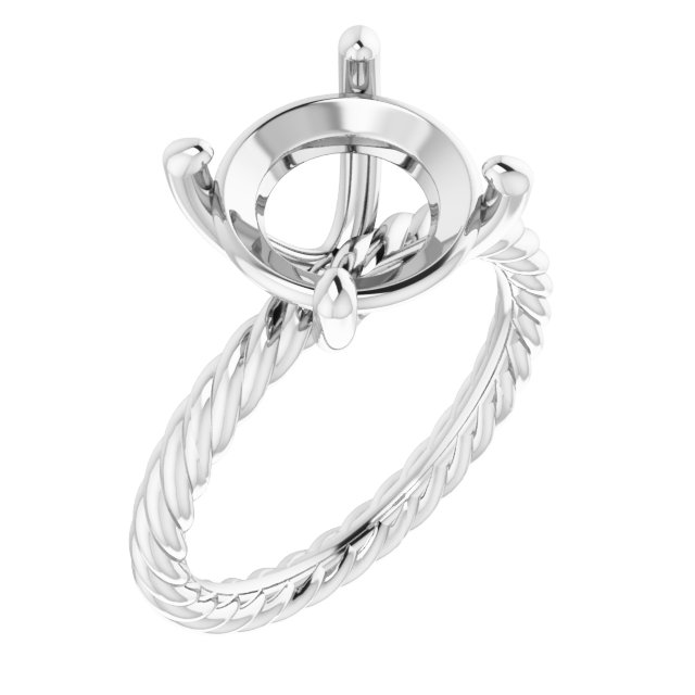 Solitaire Rope Engagement Ring