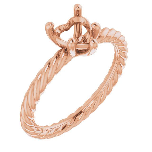 Solitaire Rope Engagement Ring