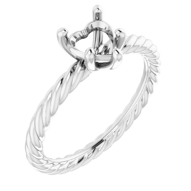 Solitaire Rope Engagement Ring