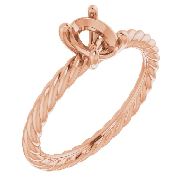 Solitaire Rope Engagement Ring
