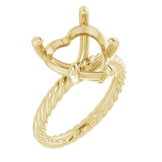 Solitaire Rope Engagement Ring