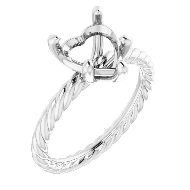 Solitaire Rope Engagement Ring