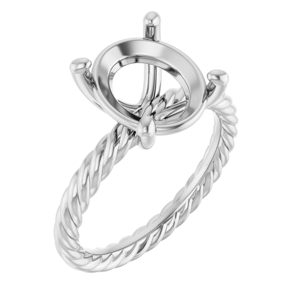 Solitaire Rope Engagement Ring