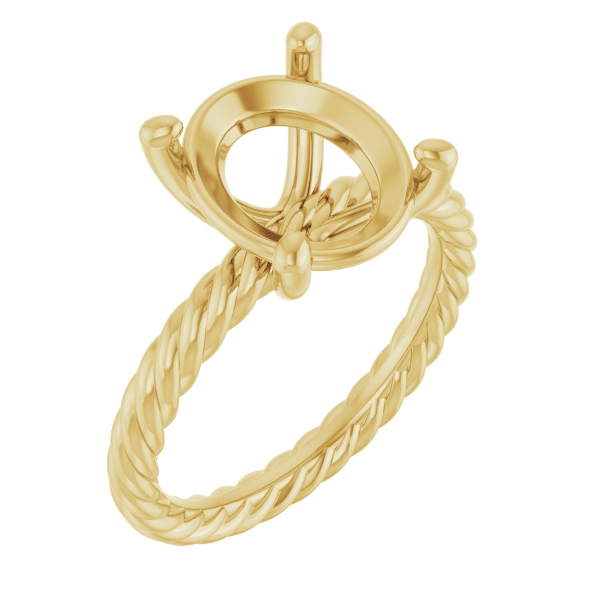 Solitaire Rope Engagement Ring