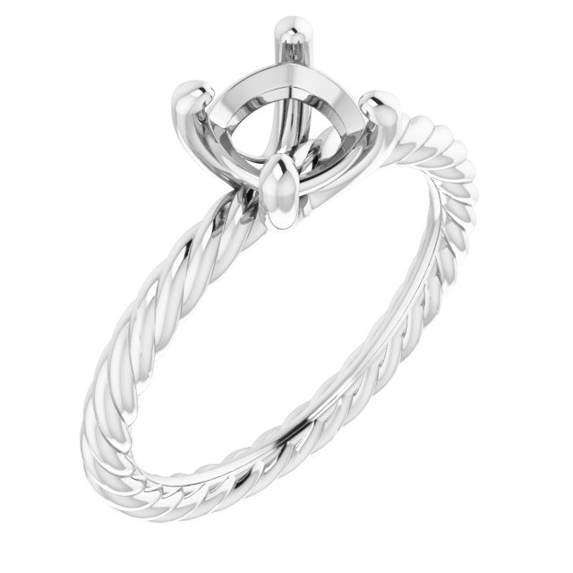 Solitaire Rope Engagement Ring
