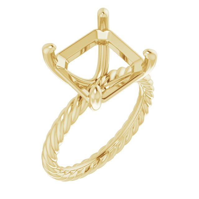 Solitaire Rope Engagement Ring