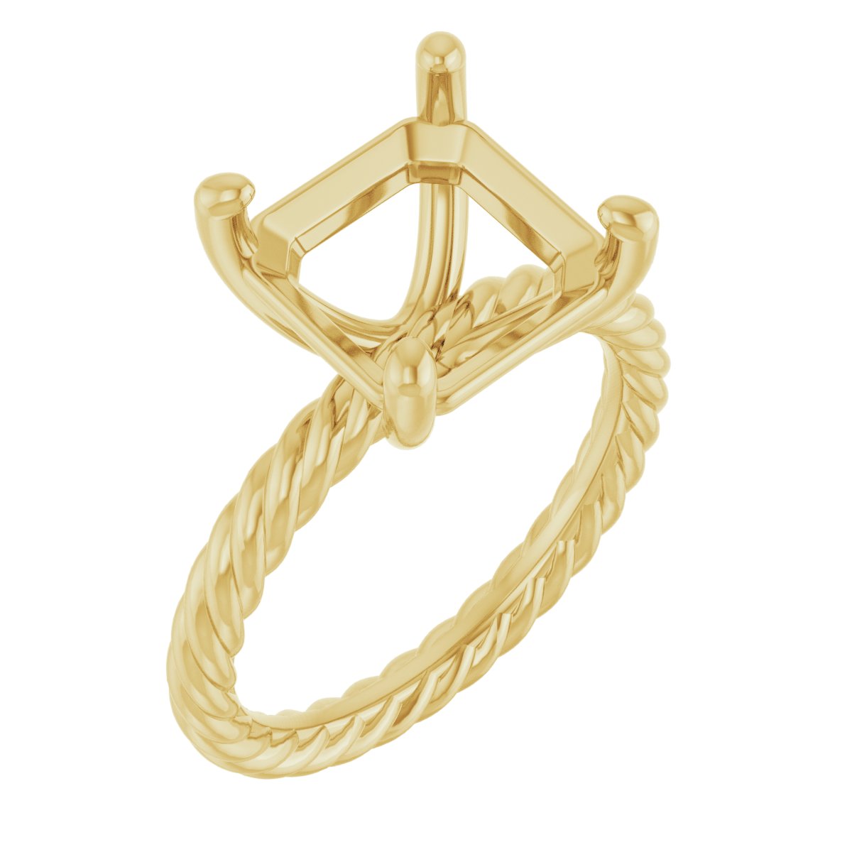 Solitaire Rope Engagement Ring