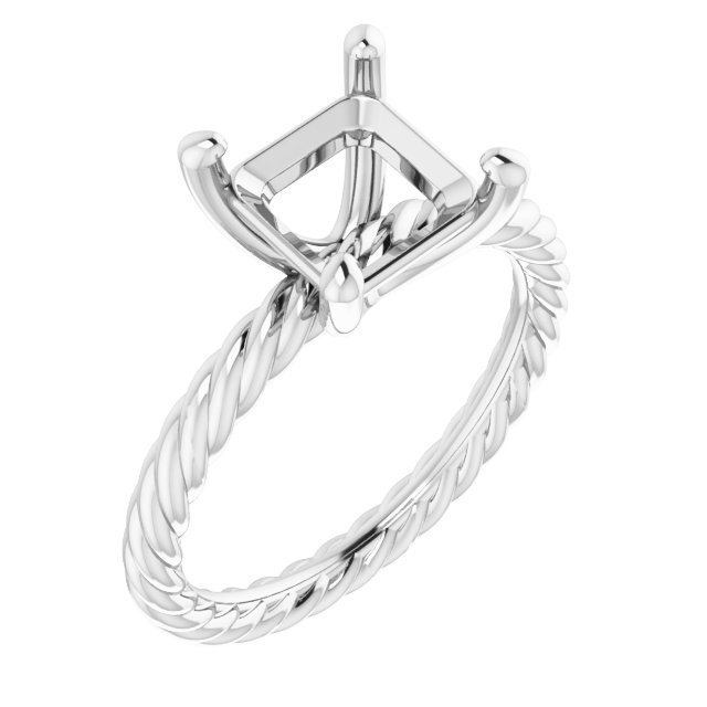 Solitaire Rope Engagement Ring