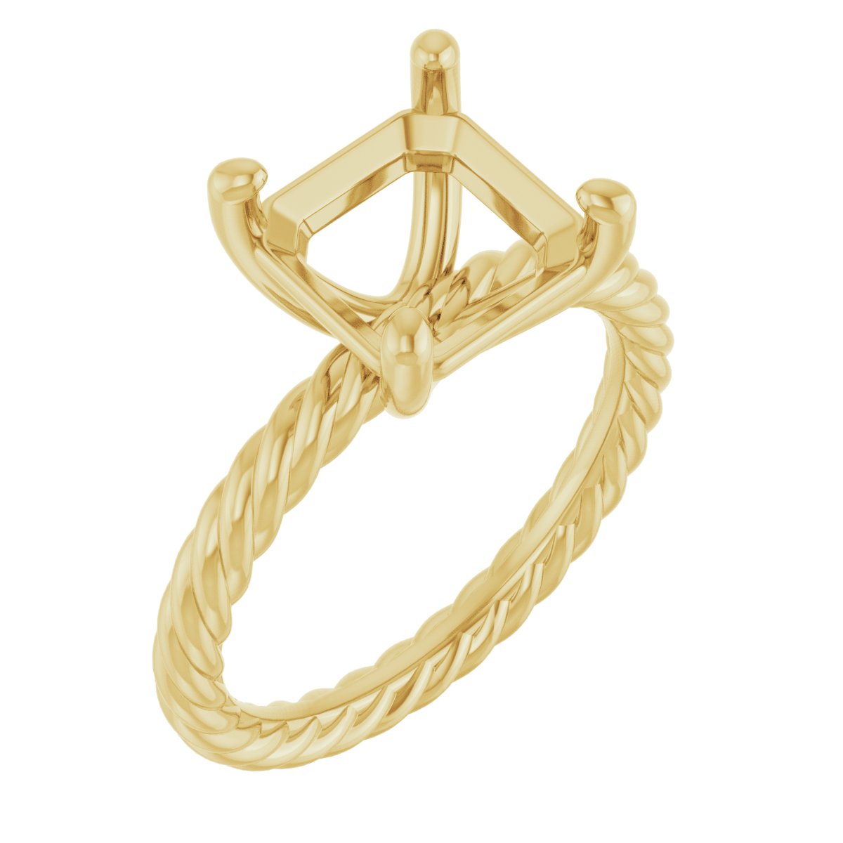 Solitaire Rope Engagement Ring