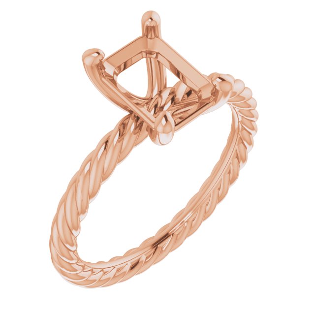 Solitaire Rope Engagement Ring