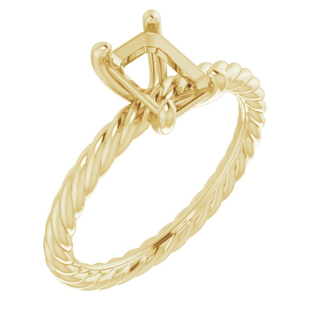 Solitaire Rope Engagement Ring