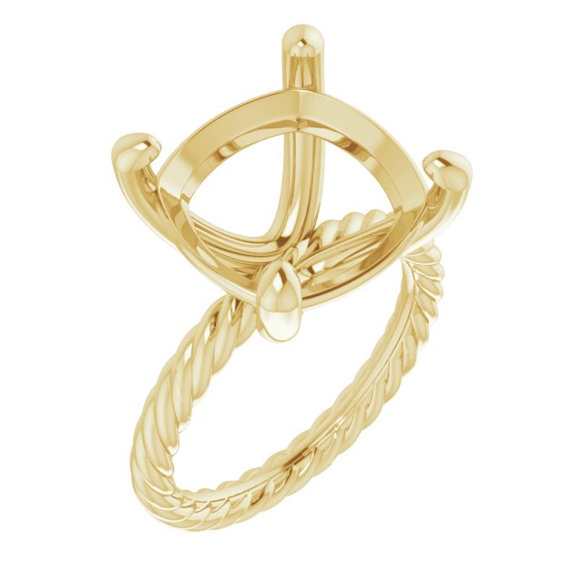 Solitaire Rope Engagement Ring