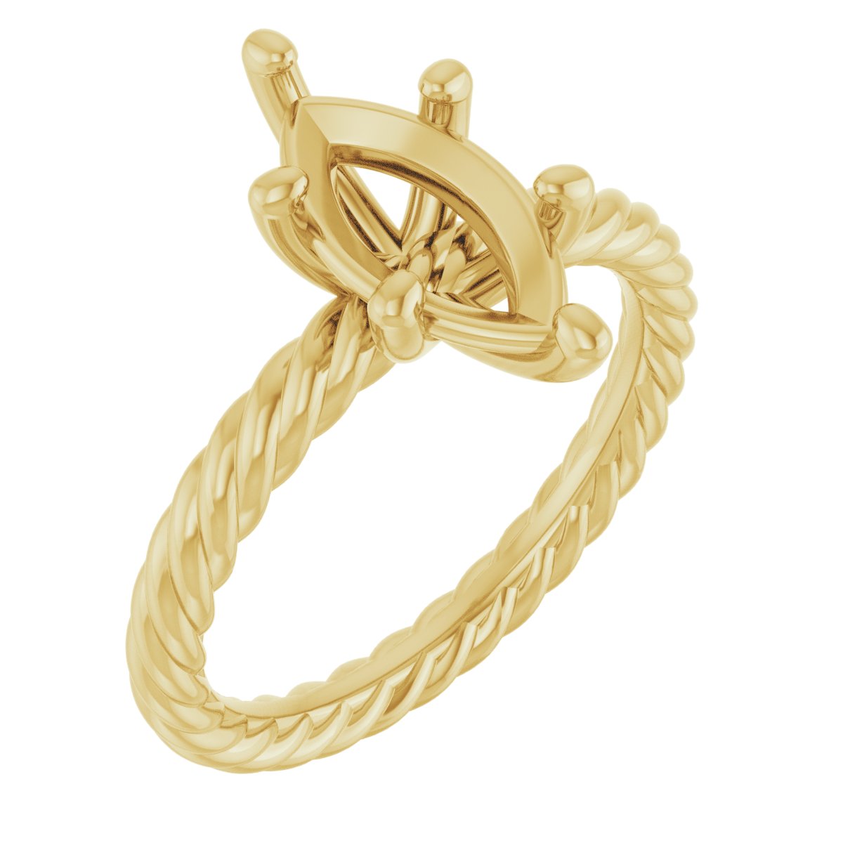 Solitaire Rope Engagement Ring