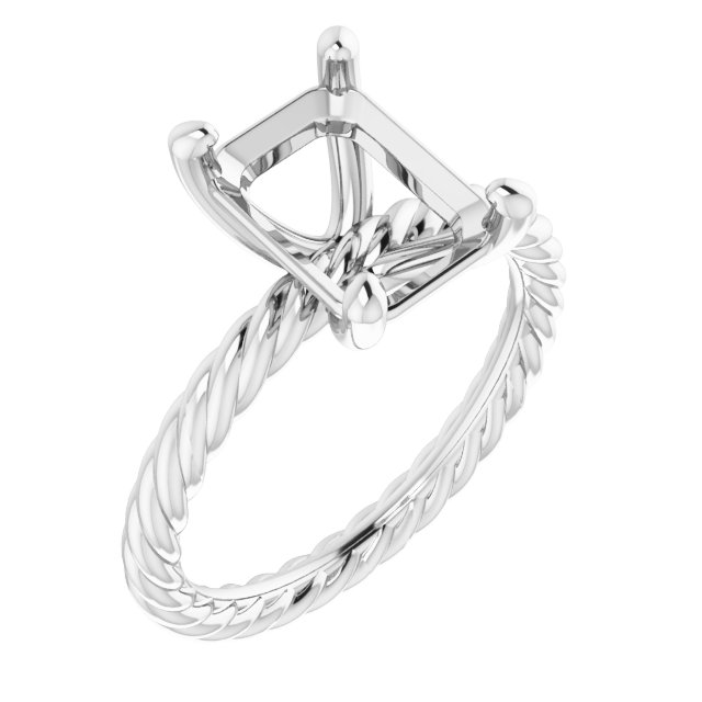 Solitaire Rope Engagement Ring