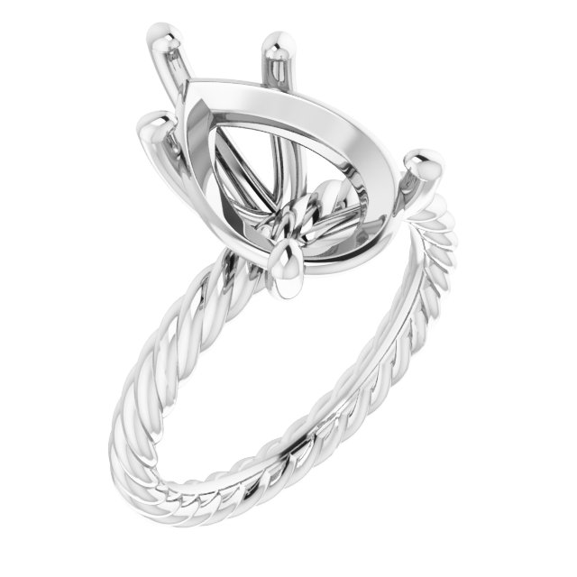 Solitaire Rope Engagement Ring