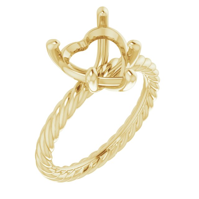 Solitaire Rope Engagement Ring