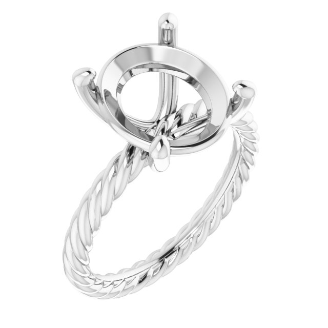 Solitaire Rope Engagement Ring