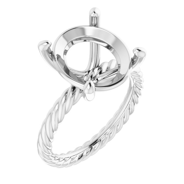 Solitaire Rope Engagement Ring