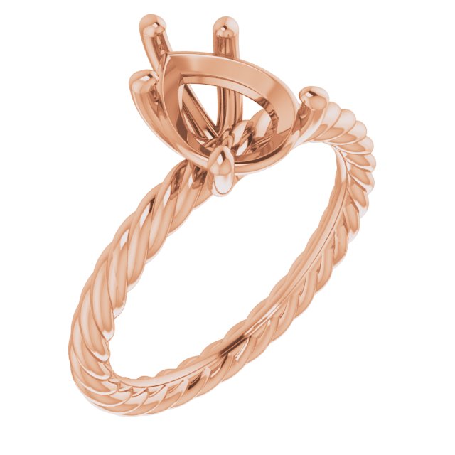 Solitaire Rope Engagement Ring