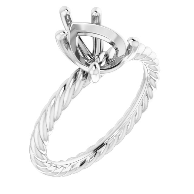 Solitaire Rope Engagement Ring