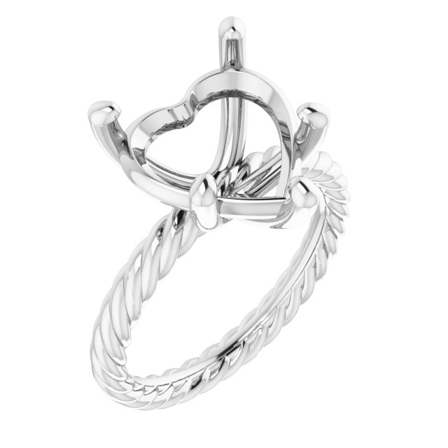 Solitaire Rope Engagement Ring