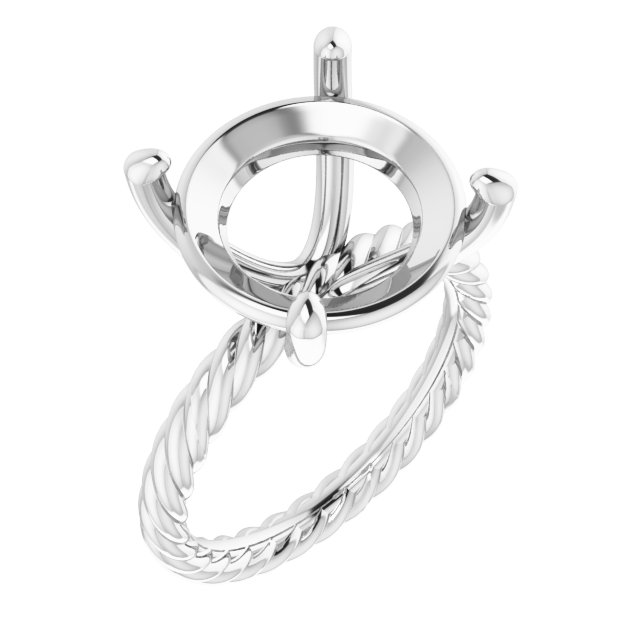 Solitaire Rope Engagement Ring