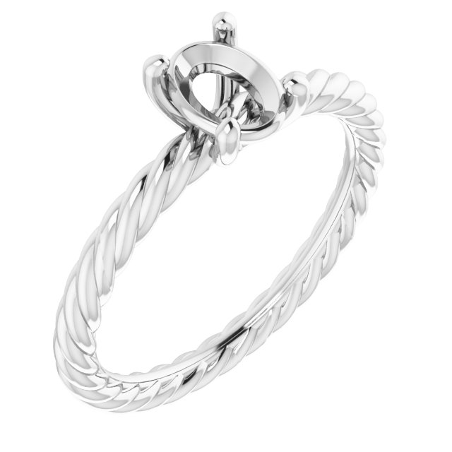 Solitaire Rope Engagement Ring