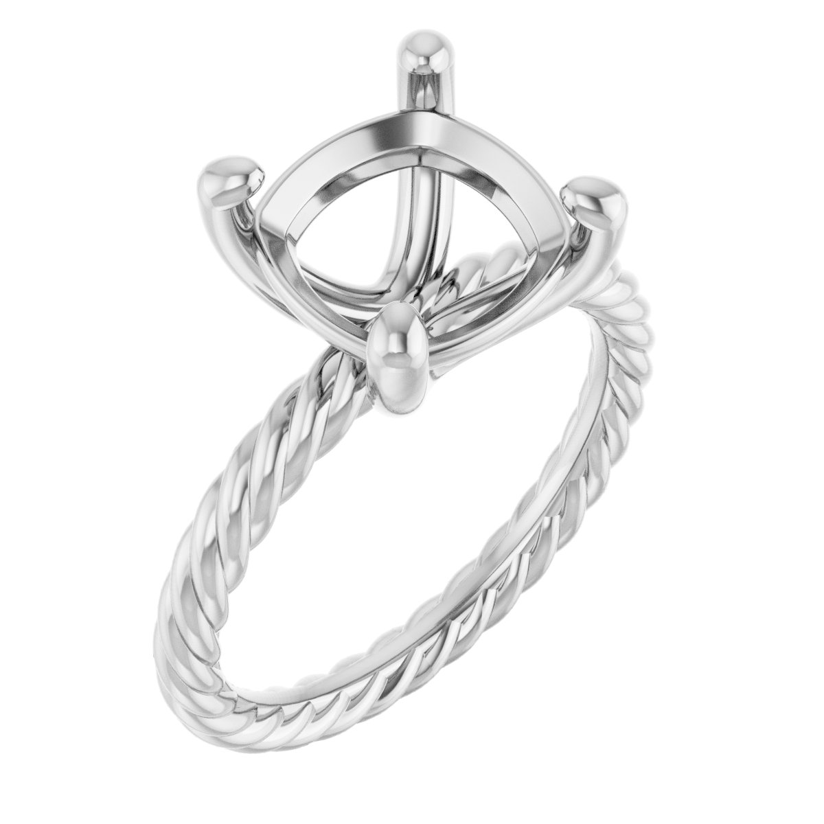 Solitaire Rope Engagement Ring
