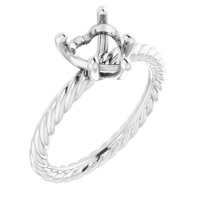 Solitaire Rope Engagement Ring