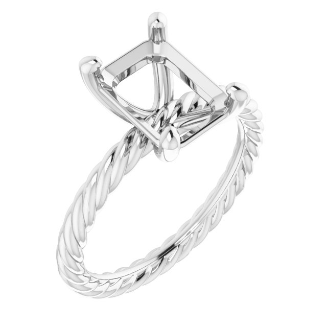 Solitaire Rope Engagement Ring