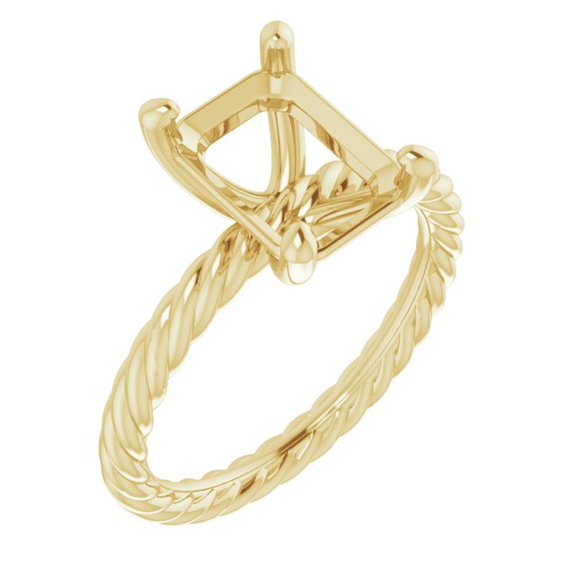 Solitaire Rope Engagement Ring