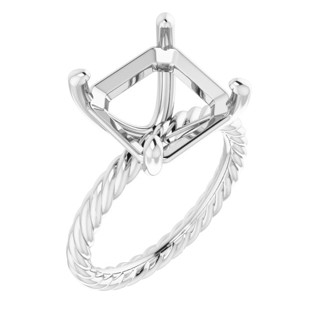 Solitaire Rope Engagement Ring