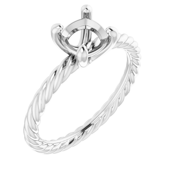 Solitaire Rope Engagement Ring