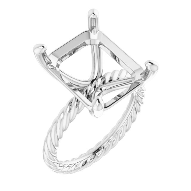 Solitaire Rope Engagement Ring