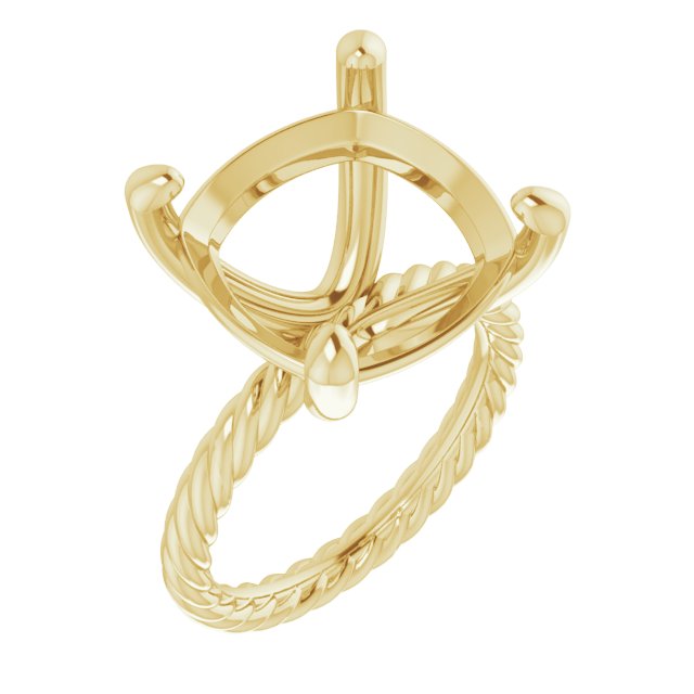 Solitaire Rope Engagement Ring