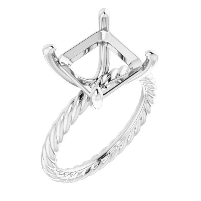 Solitaire Rope Engagement Ring